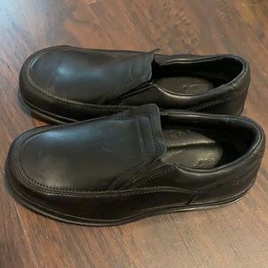 Red Wing black leather steel toe slip on shoes BN